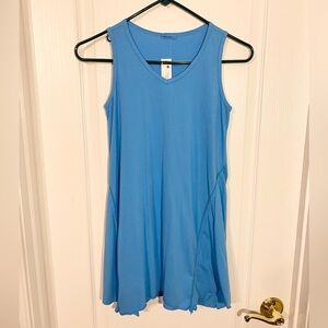 NWT LAmade Lace Trim Sleeveless V-Neck Knit Dress USA MADE Turquoise Girl’s 12